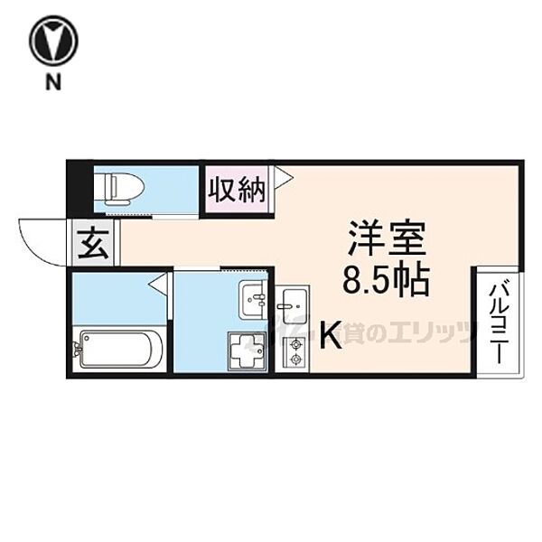 グラディート富雄 202｜奈良県奈良市富雄北１丁目(賃貸アパート1R・2階・24.00㎡)の写真 その2