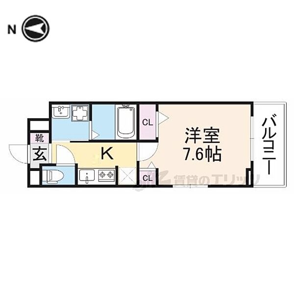 大阪府枚方市招提元町１丁目(賃貸アパート1K・2階・27.02㎡)の写真 その2