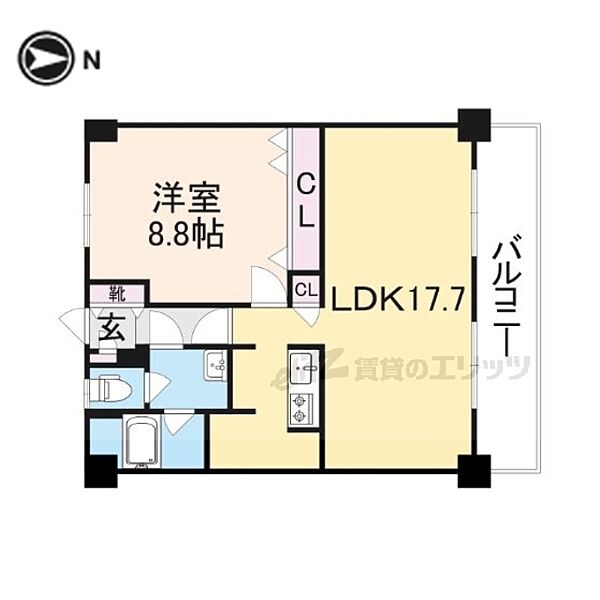 アルファグランデ 407｜奈良県奈良市大宮町６丁目(賃貸マンション1LDK・4階・56.98㎡)の写真 その2