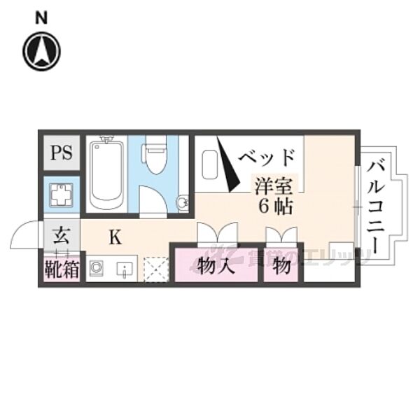 大阪府枚方市長尾谷町１丁目(賃貸マンション1R・5階・20.62㎡)の写真 その2