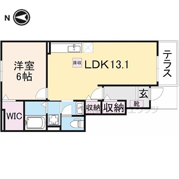 奈良県大和高田市今里町(賃貸アパート1LDK・1階・46.41㎡)の写真 その2