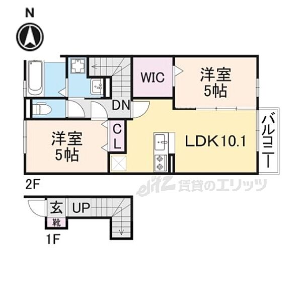 奈良県香芝市磯壁３丁目(賃貸アパート2LDK・2階・54.99㎡)の写真 その2