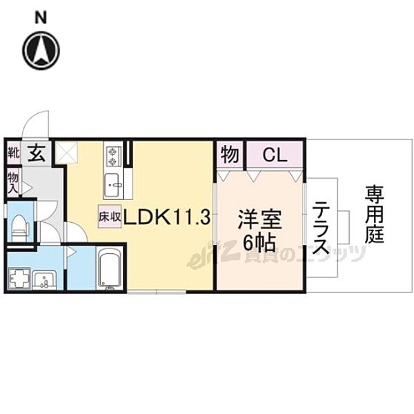ロイヤルヴィレッジ　Ｂ棟 105｜奈良県大和高田市中今里町(賃貸アパート1LDK・1階・42.00㎡)の写真 その2