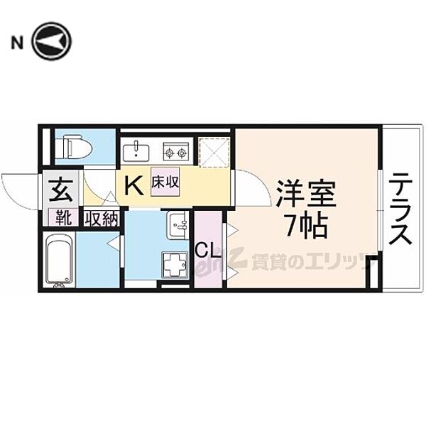 奈良県奈良市杉ヶ町(賃貸アパート1K・1階・26.35㎡)の写真 その2