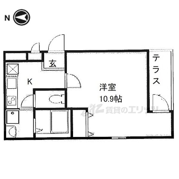 シャルム　ド　グレイス 106｜大阪府枚方市長尾元町２丁目(賃貸アパート1K・1階・32.52㎡)の写真 その2