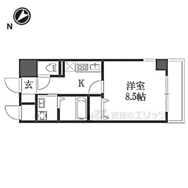 大阪府枚方市新町１丁目(賃貸マンション1K・8階・29.67㎡)の写真 その2