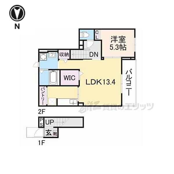 メゾン・アルバ 202｜奈良県奈良市南京終町７丁目(賃貸アパート1LDK・2階・53.81㎡)の写真 その2