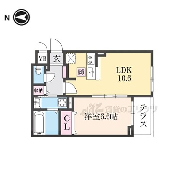 大阪府寝屋川市東神田町(賃貸アパート1LDK・1階・42.00㎡)の写真 その2