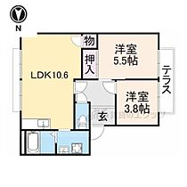 ラピーヌＡ 101 ｜ 奈良県奈良市宝来４丁目（賃貸アパート2LDK・1階・47.00㎡） その2