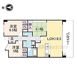レイセニット奈良グラン・ヴェルジェ 3階3LDKの間取り