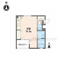 ＣＵＢＥ 1階ワンルームの間取り