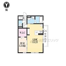 グランデＳＧ 3階1LDKの間取り