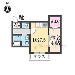 ソレイユビセレクト法蓮町III 3階1LDKの間取り