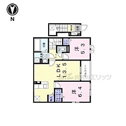 ヴェルデ ルーチェ 2LDKの間取図画像