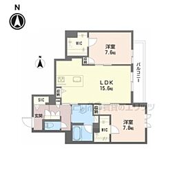 シャーメゾン西大寺南 2LDKの間取図画像