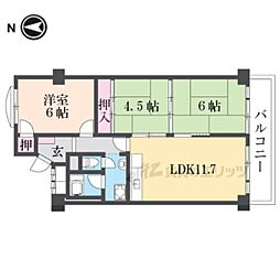 グリーンコーポ奈良第22番館 3LDKの間取図画像