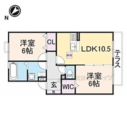 ディアコート 2LDKの間取図画像