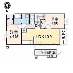 ファイヤーバード 2LDKの間取図画像