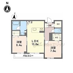 シャーメゾンブルク 2LDKの間取図画像