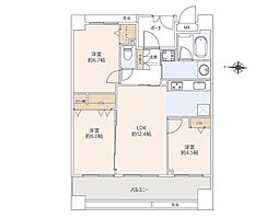 クレッセント溝の口3 3DKの間取図画像