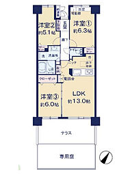 間取図画像 3LDK