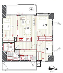 川口元郷サニーコート 3LDKの間取図画像