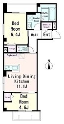 足立区島根3丁目マンション 2LDKの間取図画像