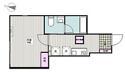 恵比寿Flag 1階1Kの間取り