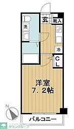 エコロジー都立大学レジデンス 5階1Kの間取り
