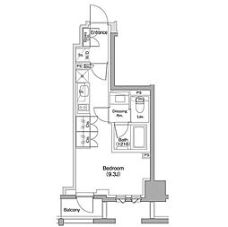 ザ・パークジオ碑文谷 ワンルームの間取図画像