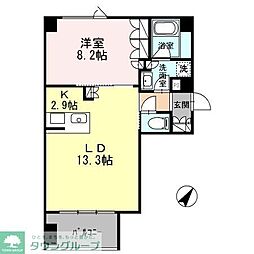 パークフラッツ新宿イーストサイド 4階1LDKの間取り