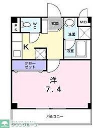 ＥＳＰＯＩＲ上用賀 2階1Kの間取り