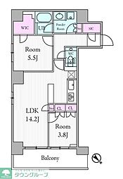 ＵＲＢＡＮ　ＰＡＲＫ　ＧＲＡＮＤＥ代官山 3階2LDKの間取り