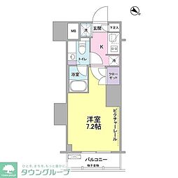 ＳＩＬ西五反田 0212 2階1Kの間取り