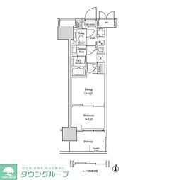 ブルックサイドレジデンス木場 2Kの間取図画像