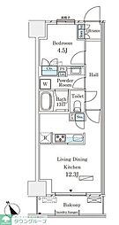 Parknadefit南青山Garden 1LDKの間取図画像