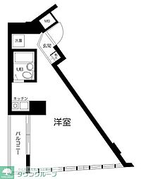 ULTIMAジェイパーク恵比寿 ワンルームの間取図画像