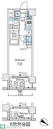ライズ代々木3 1Kの間取図画像