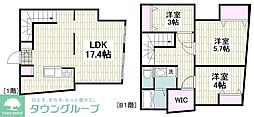 西小山レーベル 3LDKの間取図画像