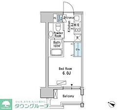 ベルファース目黒 1Kの間取図画像