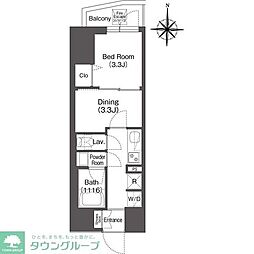 COMFORIALIV西蒲田 1DKの間取図画像