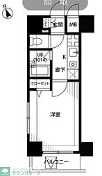 プレール代々木公園弐番館 1Kの間取図画像