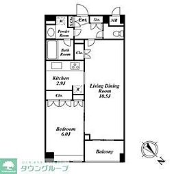 SPACIA三軒茶屋弐番館 1LDKの間取図画像