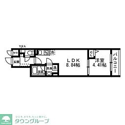 SOLASIA residence 武蔵小山 1LDKの間取図画像