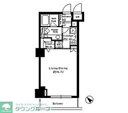 PARKROUGE赤坂檜町 ワンルームの間取図画像