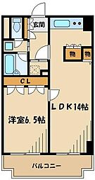 コンフォール目黒 1LDKの間取図画像