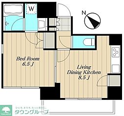 モデルノトッレ松濤 1LDKの間取図画像