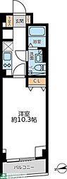 グランカーサ馬込1 1Kの間取図画像