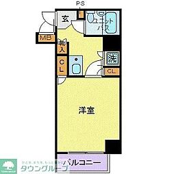 メインステージ大森海岸 1Kの間取図画像