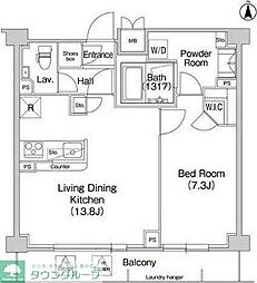 COMFORIA駒場 1LDKの間取図画像